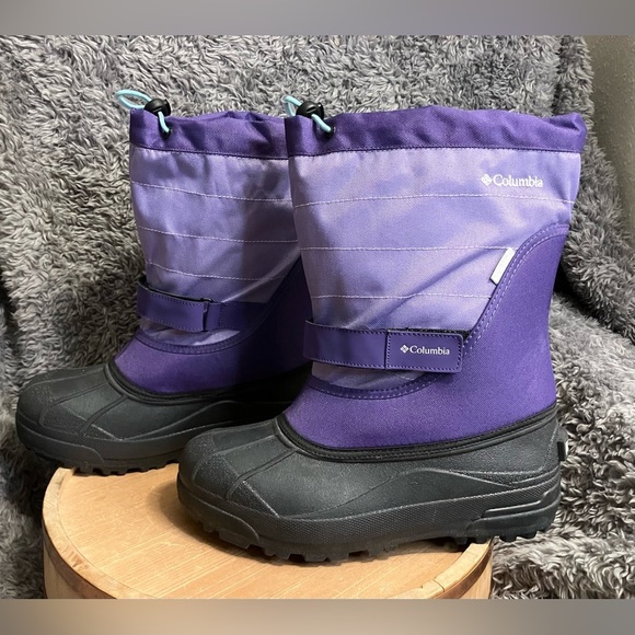 EUC Columbia Girls Powder Bug Winter Boot Purple - Picture 3 of 6